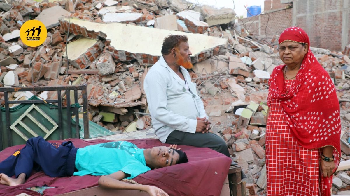 Crippled Son Stuck Amidst the Ravages of Bulldozer